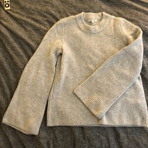 Madewell light gray bell sleeve sweater - size xs